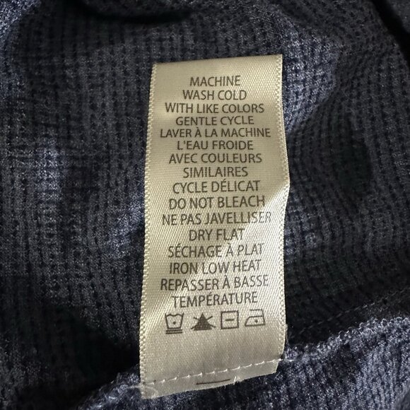 Max Studio Women s Large Blue Peasant Blouse Lace Up Crochet Boho - Picture 7 of 8